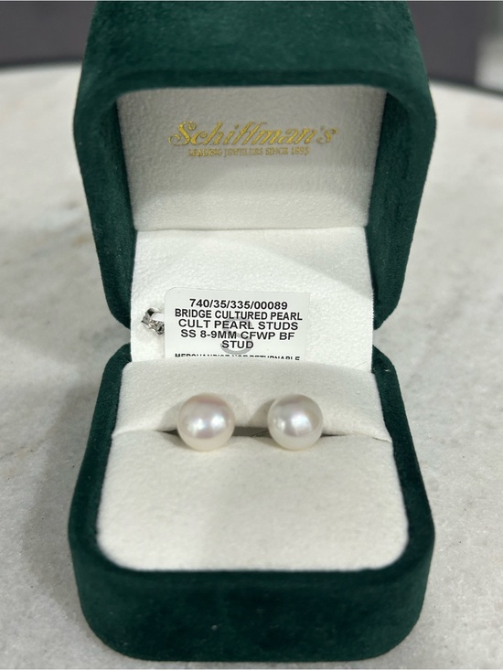 Jewelry - Cultured Pearl (Genuine) Stud Earrings with Sterling Silver Post and Backs 💥NWT💥